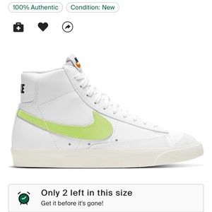 Nike Blazer Mid 77. White with yellow check.